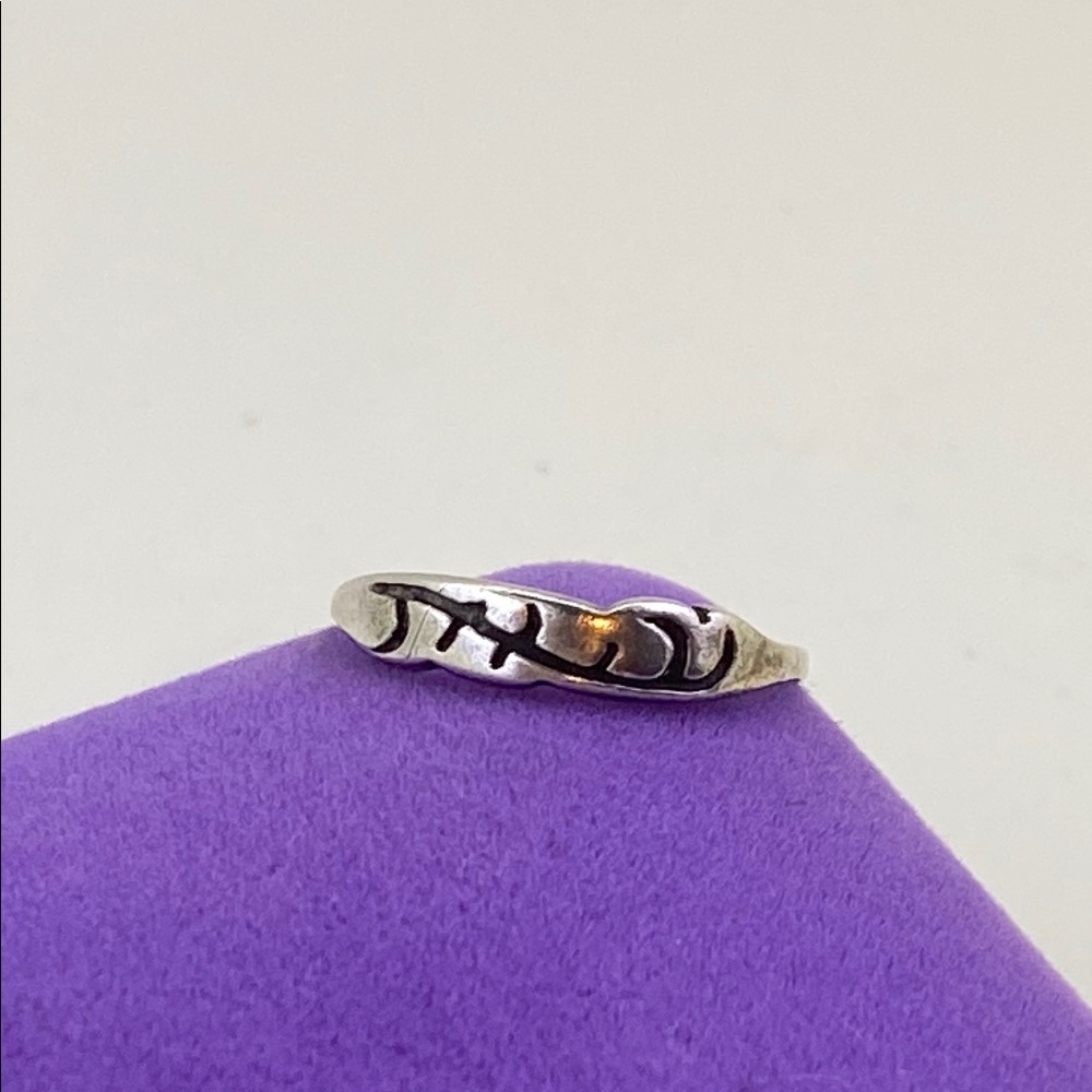 💛Vintage 925 Silver Leaf Design Ring